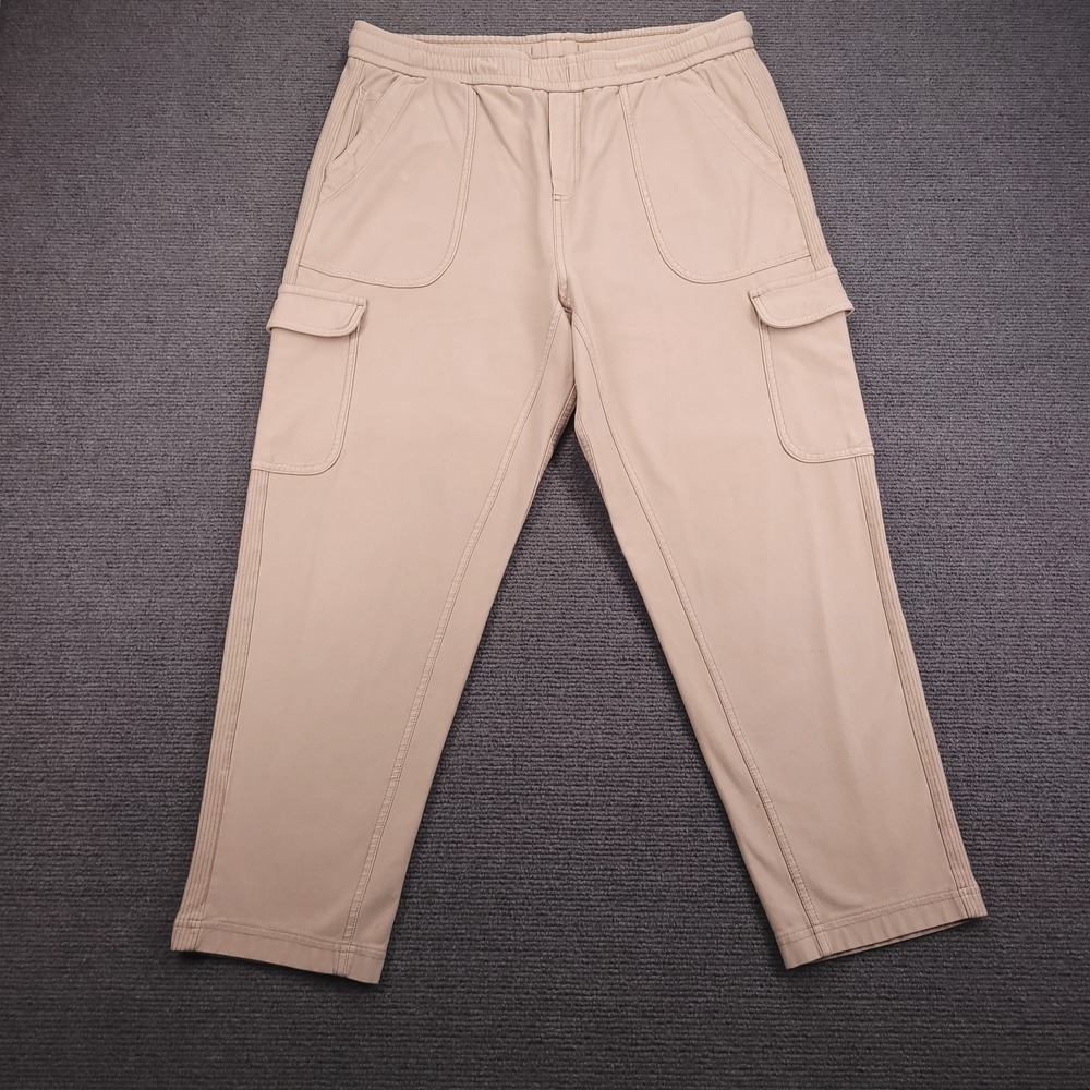 ATHLETA Pants Size 10 Farralon Cargo Pocket Khaki Tan Tapered Leg Jogger